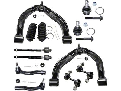 Front Upper Control Arms with Ball Joints, Sway Bar Links and Tie Rods (04-15 Titan)