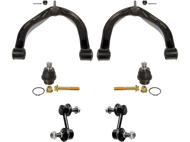 Front Upper Control Arms with Lower Ball Joints and Sway Bar Links (04-15 Titan)