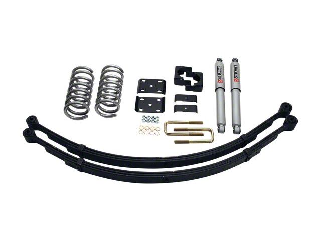 Belltech Lowering Kit with Street Performance Struts; 2-Inch Drop to 2-Inch Lift Front / 4-Inch Rear (04-15 2WD Titan)