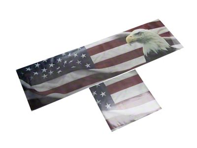 SEC10 Perforated Flag and Eagle Rear Window Decal (04-24 Titan)