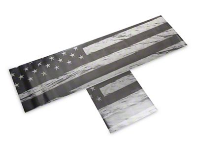 SEC10 Perforated Distressed Flag Rear Window Decal (04-24 Titan)