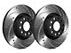 SP Performance Cross-Drilled and Slotted 6-Lug Rotors with Black ZRC Coated; Front Pair (3/05-07 Titan)