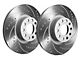 SP Performance Cross-Drilled and Slotted 6-Lug Rotors with Gray ZRC Coating; Front Pair (04-3/05 Titan)