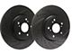 SP Performance Double Drilled and Slotted 6-Lug Rotors with Black ZRC Coated; Rear Pair (17-24 Titan)