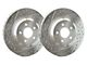 SP Performance Double Drilled and Slotted 6-Lug Rotors with Silver ZRC Coated; Front Pair (3/05-07 Titan)