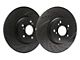 SP Performance Double Drilled and Slotted 6-Lug Rotors with Black Zinc Plating; Front Pair (08-24 Titan)