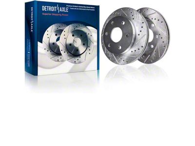 Drilled and Slotted 6-Lug Rotors; Front Pair (04-3/05 Titan)