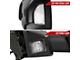 Powered Heated BSM Manual Extendable Towing Mirrors with Clear LED Turn Signals; Black (17-24 Titan XD)
