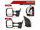Powered Heated BSM Memory Manual Extendable Towing Mirrors with Clear LED Turn Signals; Chrome (16-24 Titan)