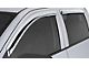 Tape-Onz Sidewind Deflectors; Front and Rear; Chrome (04-15 Titan Crew Cab)