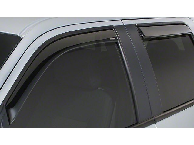 Snap-Inz In-Channel Sidewind Deflectors; Front and Rear; Smoke (16-24 Titan XD Crew Cab)