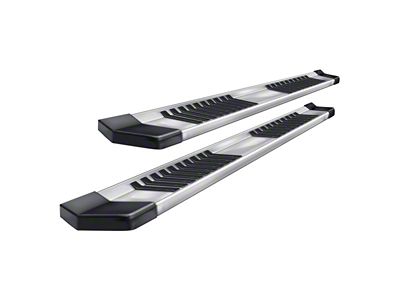 Raptor Series 6-Inch OEM Style Slide Track Running Boards; Brushed Aluminum (17-19 Titan XD King Cab)