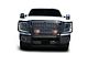 Modular Grille Guard with 5.30-Inch Red Round Flood LED Lights; Black (17-24 Titan)