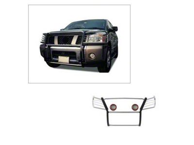Modular Grille Guard with 5.30-Inch Red Round Flood LED Lights; Stainless Steel (04-15 Titan)