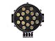 Rugged Heavy Duty Grille Guard with 7-Inch Black Round LED Lights; Black (17-24 Titan)
