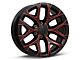 Performance Replicas PR177 Gloss Black Red Milled 6-Lug Wheel; 20x9; 24mm Offset (04-15 Titan)
