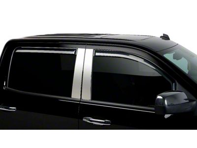 Putco Element Tinted Window Visors; Channel Mount; Front and Rear (16-24 Titan XD Crew Cab)
