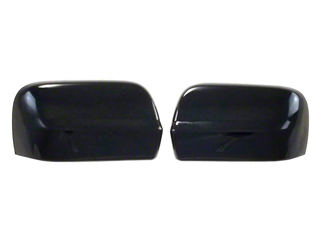 Mirror Covers without Turn Signal Openings; Gloss Black (17-24 Titan w/o Towing Mirrors)