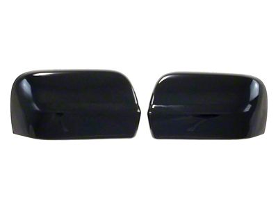 Mirror Covers without Turn Signal Openings; Gloss Black (17-24 Titan w/o Towing Mirrors)
