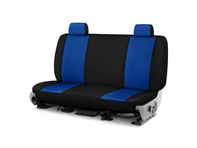Genuine Neoprene Custom 1st Row Bench Seat Covers; Blue/Black (17-24 Titan w/ Bench Seat)