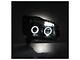 LED Halo Projector Headlights; Black Housing; Clear Lens (04-15 Titan)
