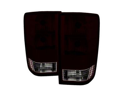 OE Style Tail Lights; Chrome Housing; Red Smoked Lens (04-15 Titan w/ In-Bed Utility Compartment)
