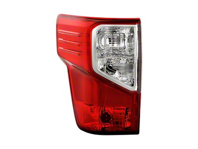 OEM Style Tail Light; Chrome Housing; Red/Clear Lens; Driver Side (16-24 Titan w/ Factory Halogen Tail Lights)