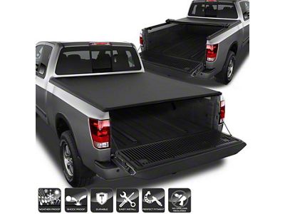 Roll Up Style Tonneau Cover; Black (04-15 Titan w/ 6-1/2-Foot Bed)