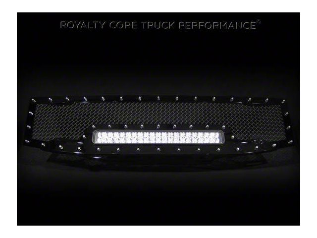 Royalty Core RC1X Incredible LED Upper Replacement Grille; Gloss Black (04-15 Titan)