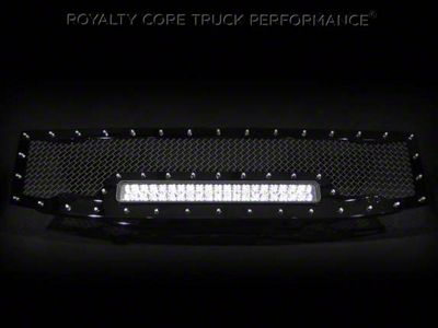Royalty Core RC1X Incredible LED Upper Replacement Grille; Gloss Black (04-15 Titan)