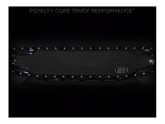 Royalty Core RC2 Twin Mesh Upper Replacement Grille; Gloss Black (04-15 Titan)