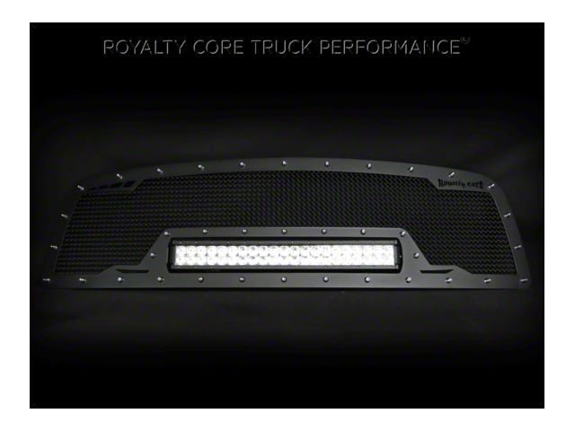 Royalty Core RCRX LED Race Line Upper Replacement Grille; Satin Black (04-15 Titan)