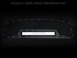 Royalty Core RCRX LED Race Line Upper Grille Insert; Satin Black (16-19 Titan XD)