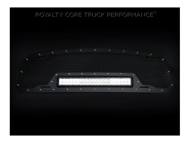 Royalty Core RCRX LED Race Line Upper Grille Insert; Satin Black (17-19 Titan)