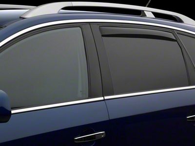 Weathertech Side Window Deflectors; Rear; Dark Smoke (04-15 Titan King Cab)