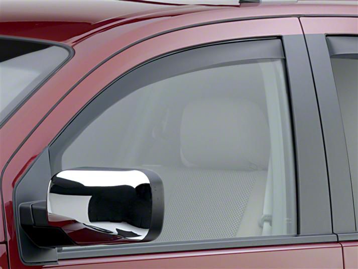 Weathertech Side Window Deflectors; Front; Dark Smoke (04-23 Titan Crew Cab)