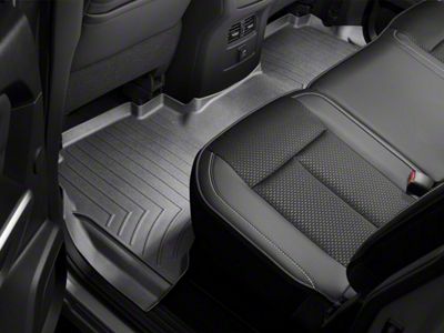 Weathertech DigitalFit Rear Floor Liners; Black (16-21 Titan XD Crew Cab w/ Front Bucket Seats, Carpet Flooring & Rear Seat Cargo Organizer)