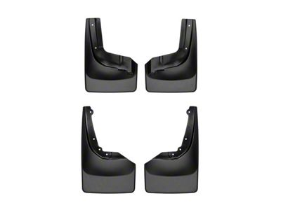 Weathertech No-Drill Mud Flaps; Front and Rear; Black (16-21 Titan XD w/o Factory Fender Flares)