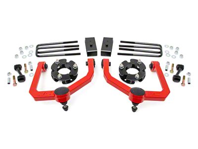 Rough Country 3-Inch Suspension Lift Kit; Red (04-24 Titan)
