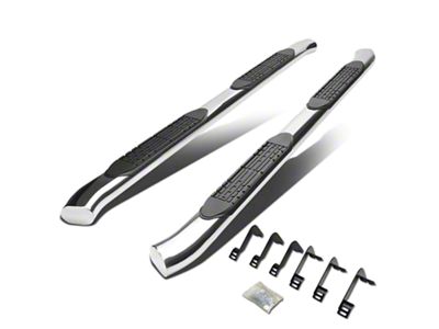 4-Inch Nerf Side Step Bars; Stainless Steel (04-15 Titan King Cab)