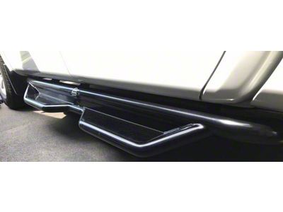 HD Side Step Bars; Semi-Gloss Black (04-24 Titan Crew Cab)