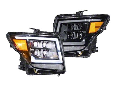 Morimoto XB LED Headlights; Black Housing; Clear Lens (17-19 Titan w/ Factory Halogen Headlights)
