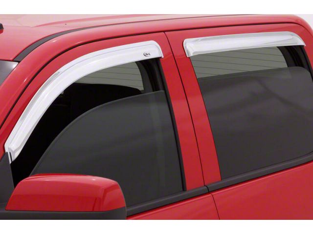 Ventvisor Window Deflectors; Front and Rear; Chrome (16-24 Titan XD Crew Cab)