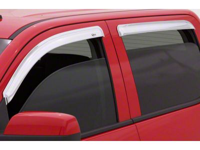 Ventvisor Window Deflectors; Front and Rear; Chrome (16-23 Titan XD Crew Cab)