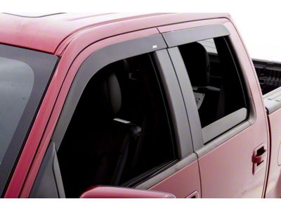 Low Profile Ventvisor Window Deflectors; Front and Rear; Matte Black (16-24 Titan XD Crew Cab)