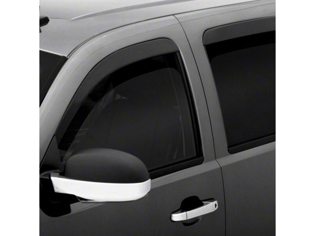 Low Profile Ventvisor Window Deflectors; Front and Rear; Dark Smoke (16-24 Titan XD Crew Cab)