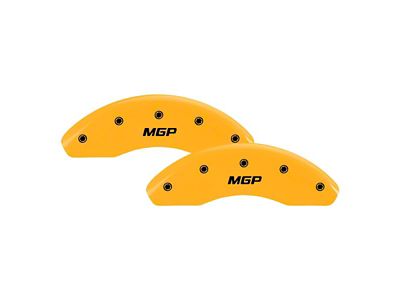 MGP Brake Caliper Covers with MGP Logo; Yellow; Front and Rear (04-07 Titan)