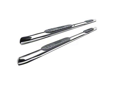 Pro Traxx 4-Inch Oval Side Step Bars; Stainless Steel (17-24 Titan Crew Cab)