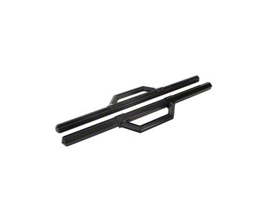 Hex Series Side Step Bars without Mounting Brackets; Gloss Black (17-24 Titan Single Cab)