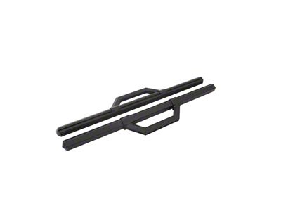 Hex Series Side Step Bars without Mounting Brackets; Textured Black (17-24 Titan Single Cab)